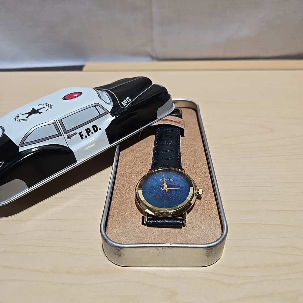 Fossil Blue and Gold Men's Watch